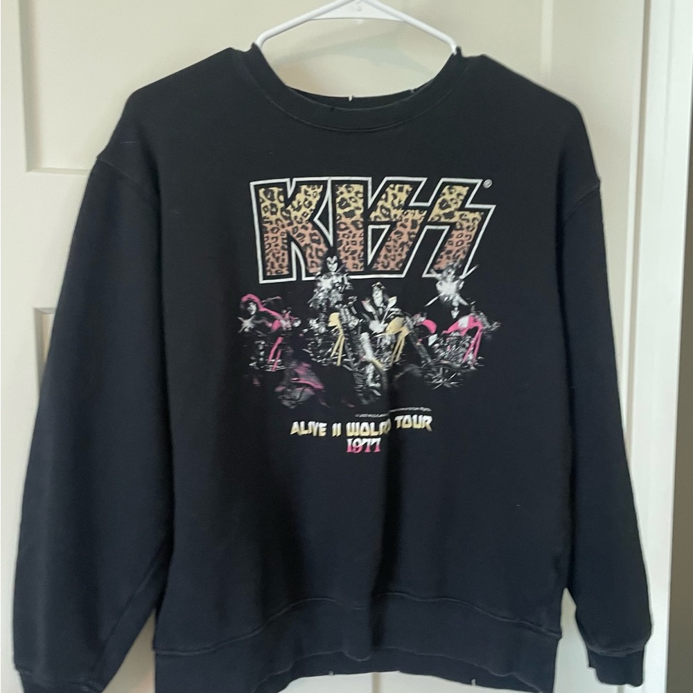 Vinyl Icons KISS Black Women’s Sweatshirt